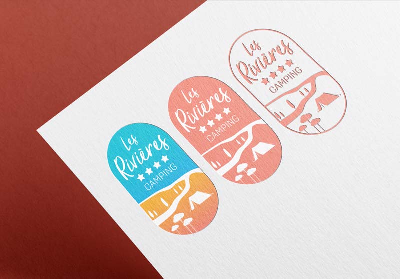 Logos pour camping conçu par l'agence de communication nantaise Koro Marketing